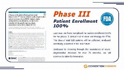 Corestemchemon Phase 3 Patients Enrollment 100% Complete for Neuronata-R: The New Drug for ALS